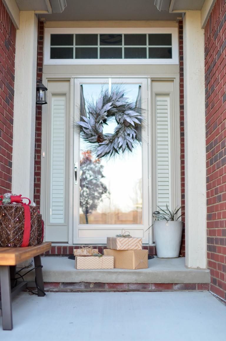 packages at the front door