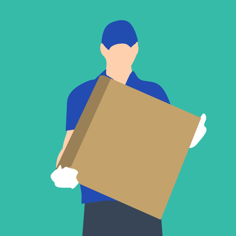 person delivering package